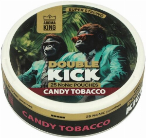 Aroma King Double Kick Pouches Candy Tobacco NoNic 10mg 25 Stk.