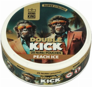 Aroma King Double Kick Pouches Peach Ice NoNic 10mg 25 Stk.