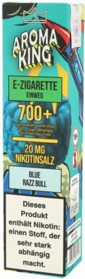 Aroma King Einweg E-Zigarette Blue Razz Bull 20mg