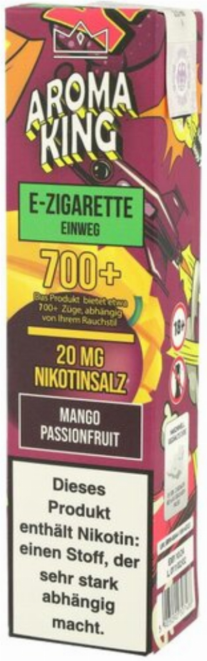 Aroma King Einweg E-Zigarette Mango Passionfruit 20mg