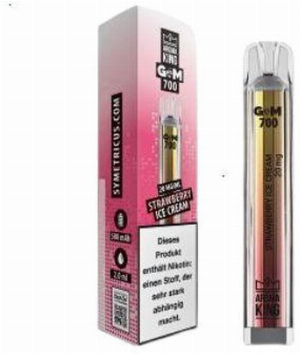 Aroma King Gem 700 Strawberry Ice Cream Einweg E-Zigarette 20mg