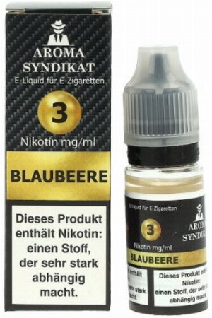 AROMA SYNDIKAT Blaubeere Liquid 10 ml 3mg