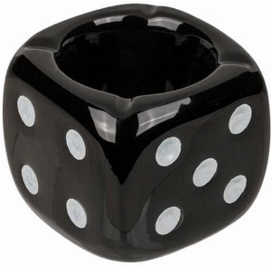 Aschenbecher Würfel schwarz