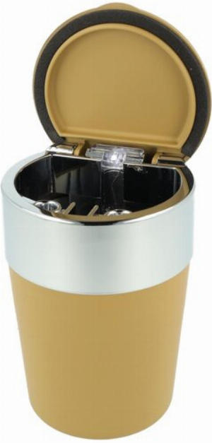 Atomic Auto-Aschenbecher mit LED Rubber Braun