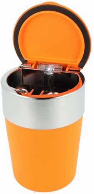 Atomic Auto-Aschenbecher mit LED Rubber Orange