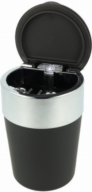 Atomic Auto-Aschenbecher mit LED Rubber Schwarz