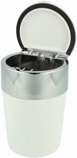 Atomic Auto-Aschenbecher mit LED Rubber Weiß