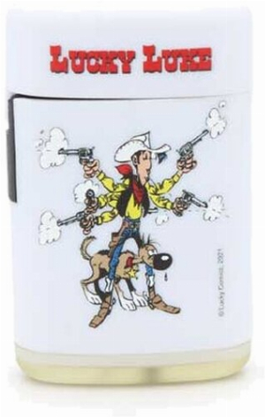 Atomic Jet Feuerzeug Lucky Luke weiß 