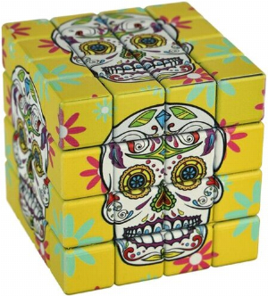 Atomic Metall Grinder Cube Skull,gelb 4-teilig