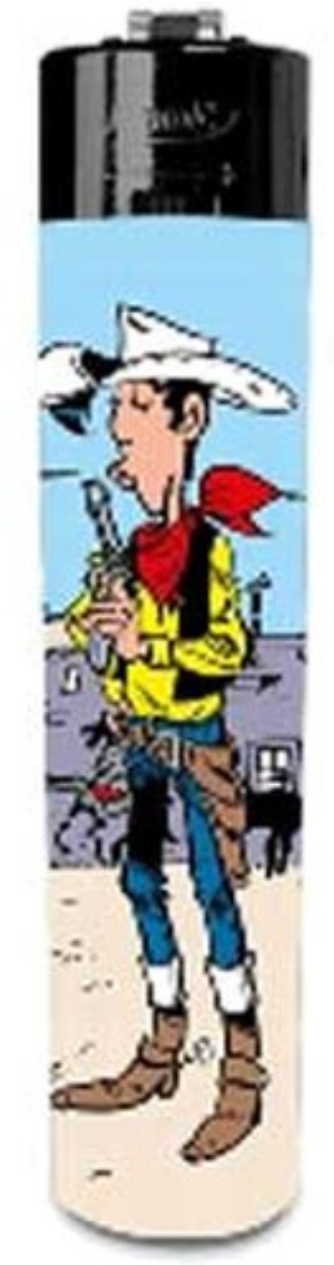 Atomic Stein Feuerzeug Lucky Luke I blau 4v4