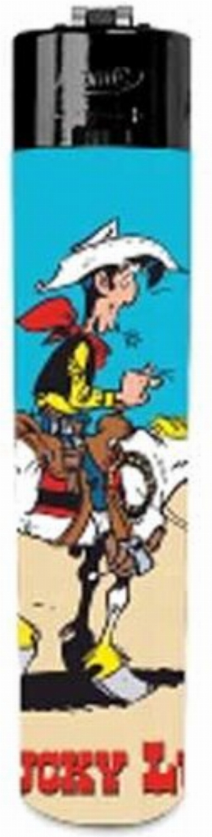  Atomic Stein Feuerzeug Lucky Luke I blau 1v4