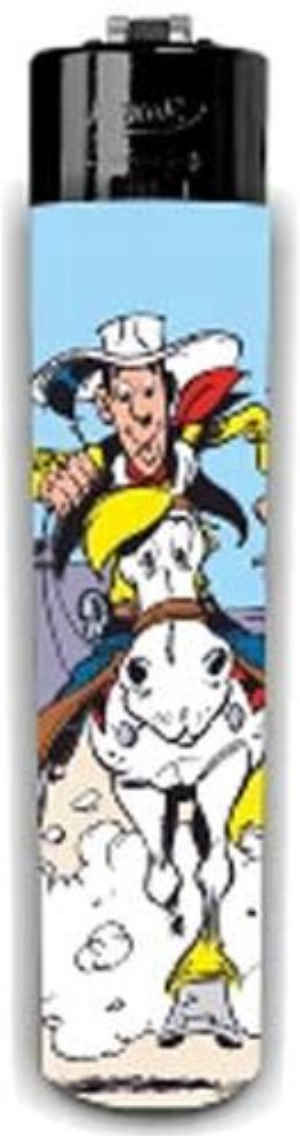 Atomic Stein Feuerzeug Lucky Luke I blau 2v4