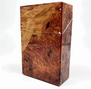 Atomic Zigarettenbox King Size Holz Marmorierung Beige