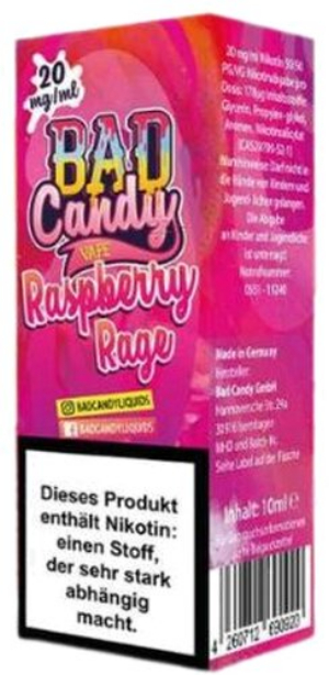 Bad Candy Raspberry Rage 20mg Nic Salt e-Liquid