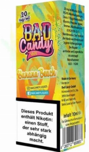 Bad Candy Banana Beach 20mg Nic Salt e-Liquid