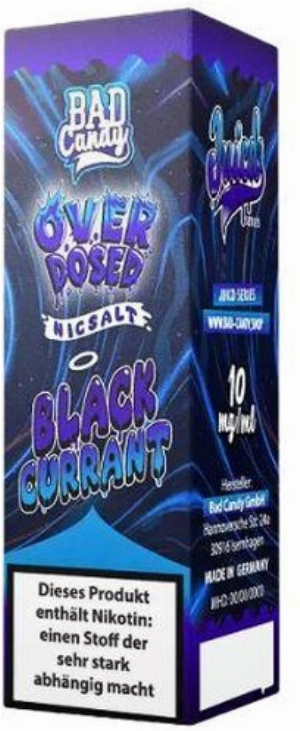 Bad Candy Blackcurrant Nikotinsalzliquid Overdosed 10mg