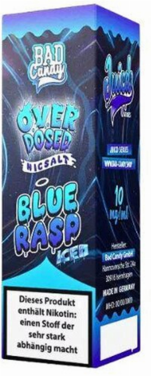 Bad Candy Blue Rasp Iced Nikotinsalzliquid Overdosed 10mg