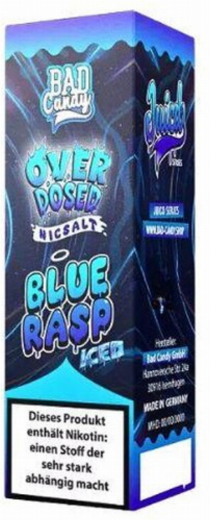 Bad Candy Blue Rasp Iced Nikotinsalzliquid Overdosed 20mg