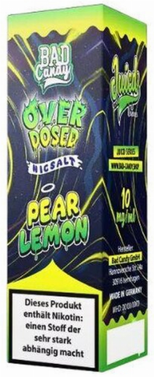Bad Candy Pear Lemon Nikotinsalzliquid Overdosed 10mg