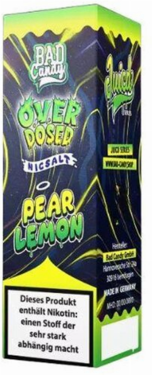 Bad Candy Pear Lemon Nikotinsalzliquid Overdosed 20mg