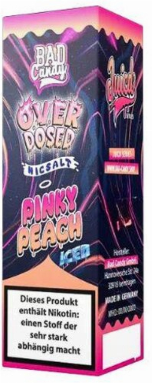 Bad Candy Pinky Peach Iced Nikotinsalzliquid Overdosed 20mg