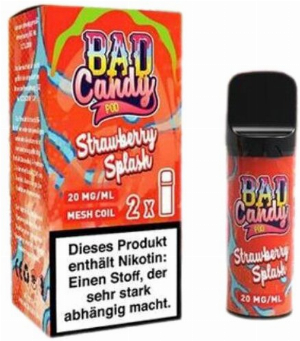 Bad Candy Pod2Go Strawberry Splash 2x2ml   20mg