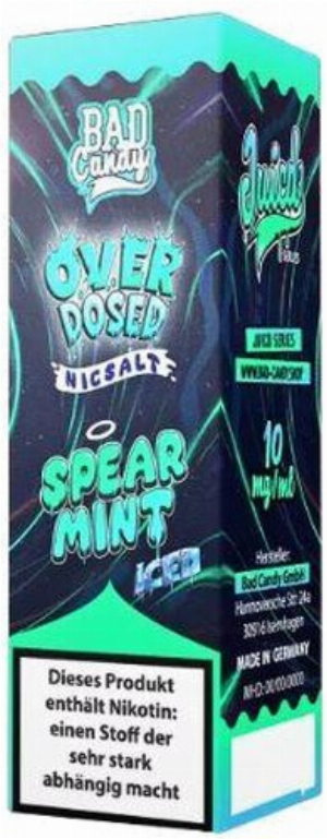 Bad Candy Spermint Iced Nikotinsalzliquid Overdosed 10mg
