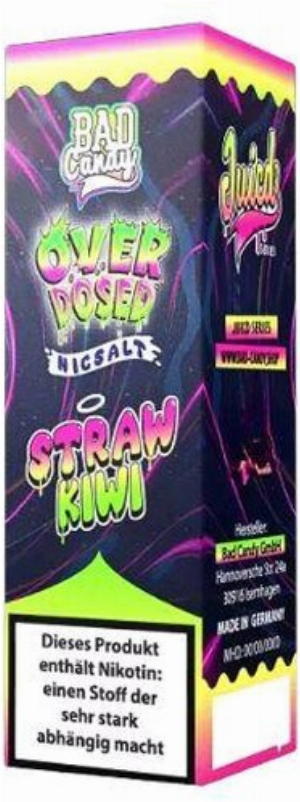 Bad Candy Straw Kiwi Nikotinsalzliquid Overdosed 20mg