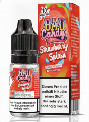 BAD Candy Strawberry Splash 10mg Nic Salt Liquid