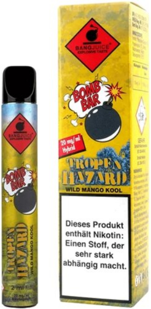 Bang Juice Bomb Bar Tropen Hazard Wild Mango Kool Einweg E-Shisha 20mg Nikotin