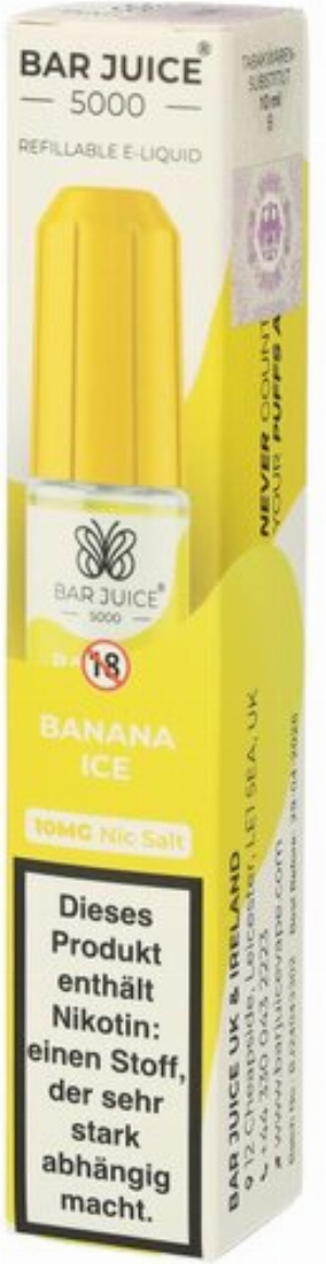 Bar Juice 5000 Nic Salt Liquid Banana Ice 10mg