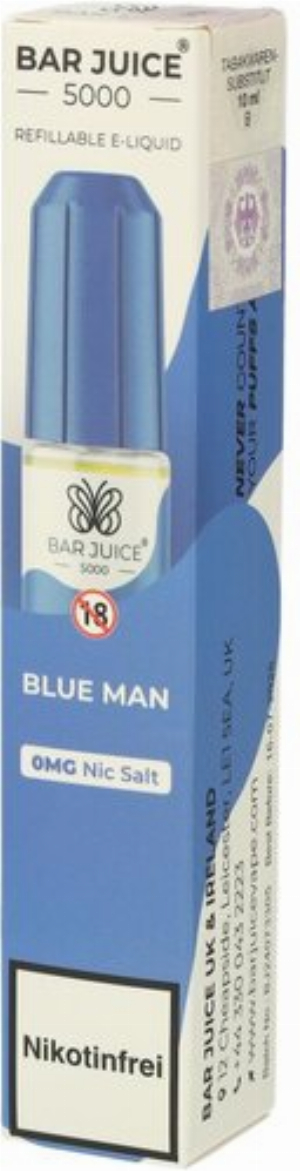 Bar Juice 5000 Nic Salt Liquid Blue Man 0mg