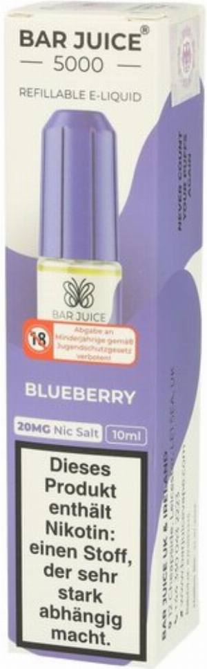 Bar Juice 5000 Nic Salt Liquid Blueberry 20mg