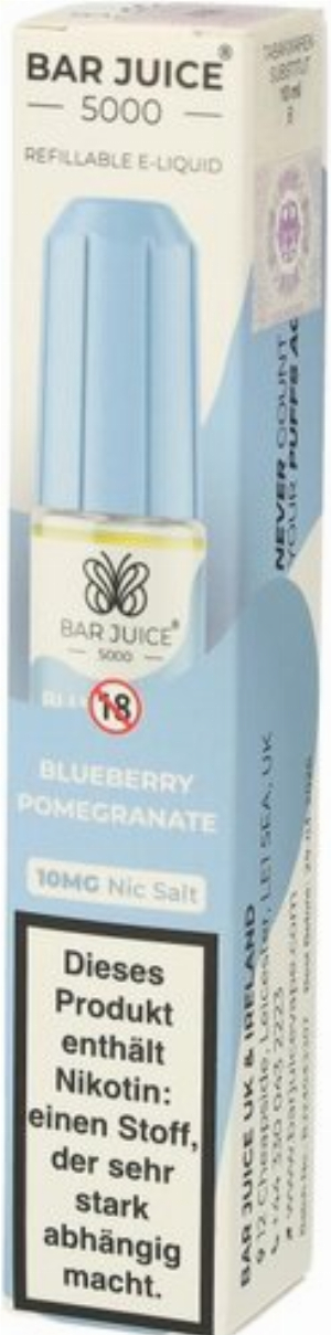 Bar Juice 5000 Nic Salt Liquid Blueberry Pomegranate 10mg