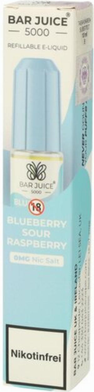 Bar Juice 5000 Nic Salt Liquid Blueberry Sour Raspberry 0mg