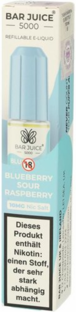 Bar Juice 5000 Nic Salt Liquid Blueberry Sour Raspberry 10mg
