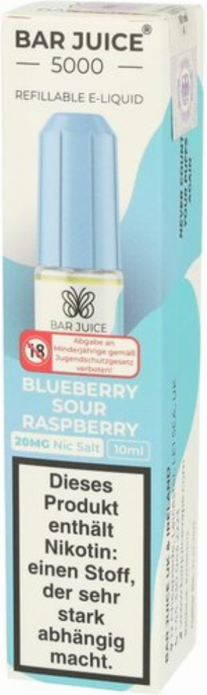 Bar Juice 5000 Nic Salt Liquid Blueberry Sour Raspberry 20mg