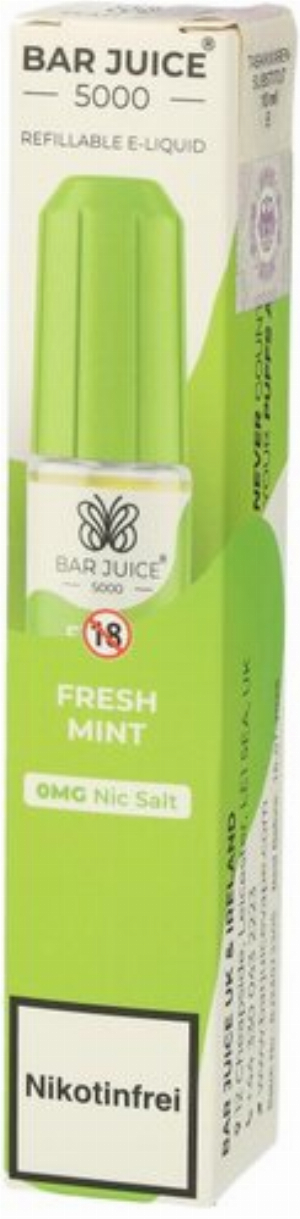 Bar Juice 5000 Nic Salt Liquid Fresh Mint 0mg