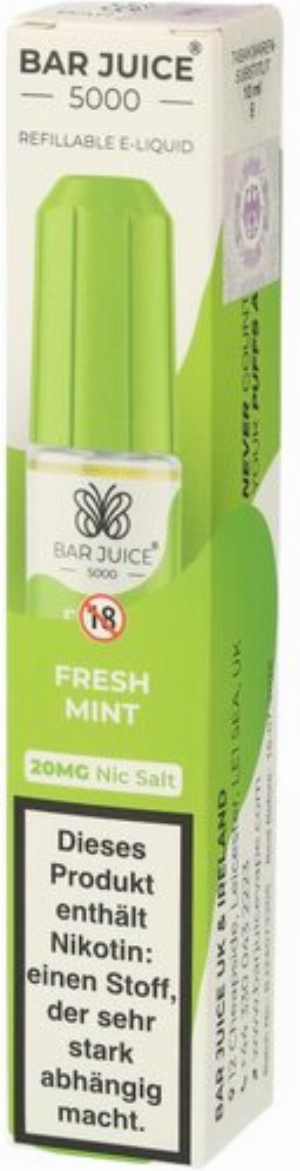 Bar Juice 5000 Nic Salt Liquid Fresh Mint 20mg