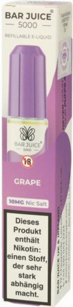 Bar Juice 5000 Nic Salt Liquid Grape 10mg
