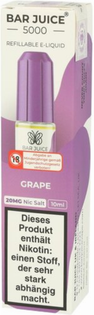 Bar Juice 5000 Nic Salt Liquid Grape 20mg