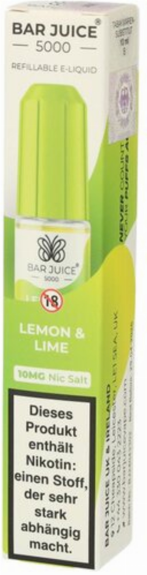 Bar Juice 5000 Nic Salt Liquid Lemon Lime 10mg
