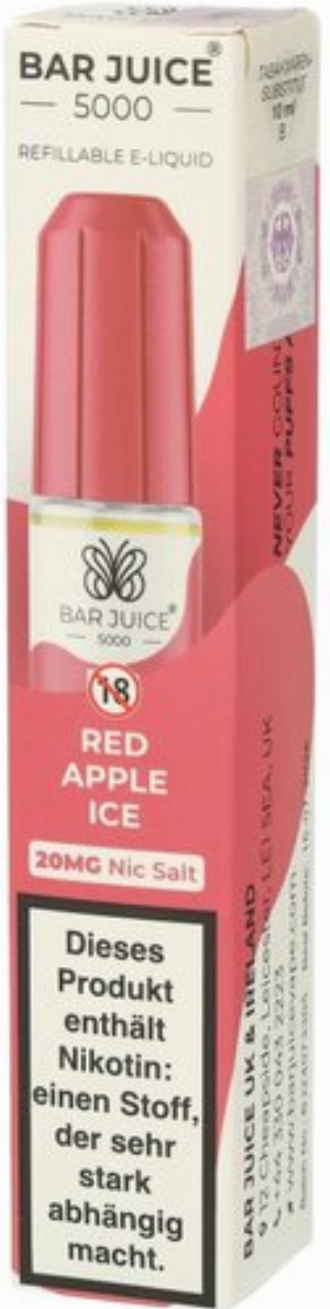 Bar Juice 5000 Nic Salt Liquid Red Apple Ice 20mg