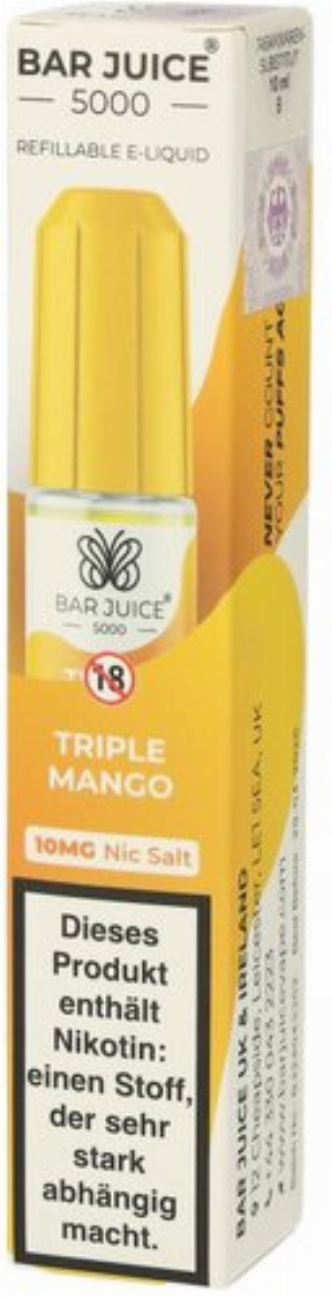 Bar Juice 5000 Nic Salt Liquid Triple Mango 10mg
