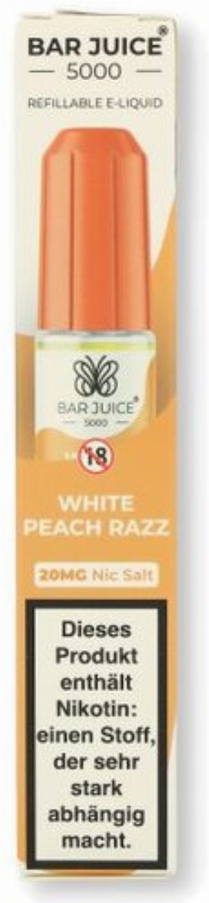 Bar Juice 5000 Nic Salt Liquid White Peach Razz 20mg