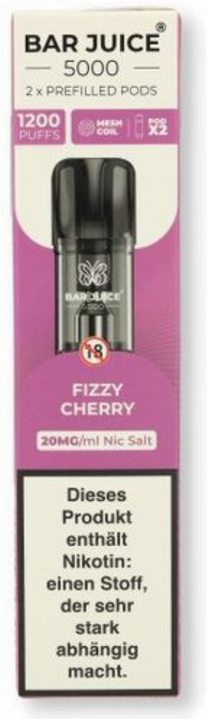 Bar Juice 5000 Prefilled Pods Fizzy Cherry 2x2ml 20mg/ml