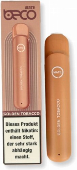Beco Mate Einweg E-Zigarette Golden Tobacco 20mg