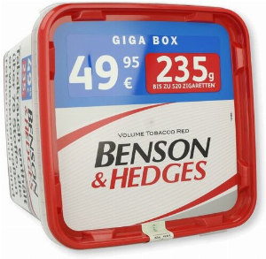 Benson & Hedges Rot Volumentabak 235g Eimer