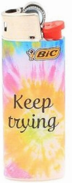 BIC Feuerzeug Mini Tie Dye KEEP TRYING