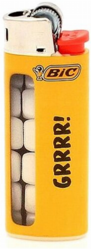 BIC Feuerzeug Mini Yellow Mouth GRRRR!